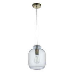 Perry 1Lt Clear Glass Bottle Pendant