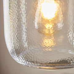 Perry 1Lt Clear Glass Bottle Pendant