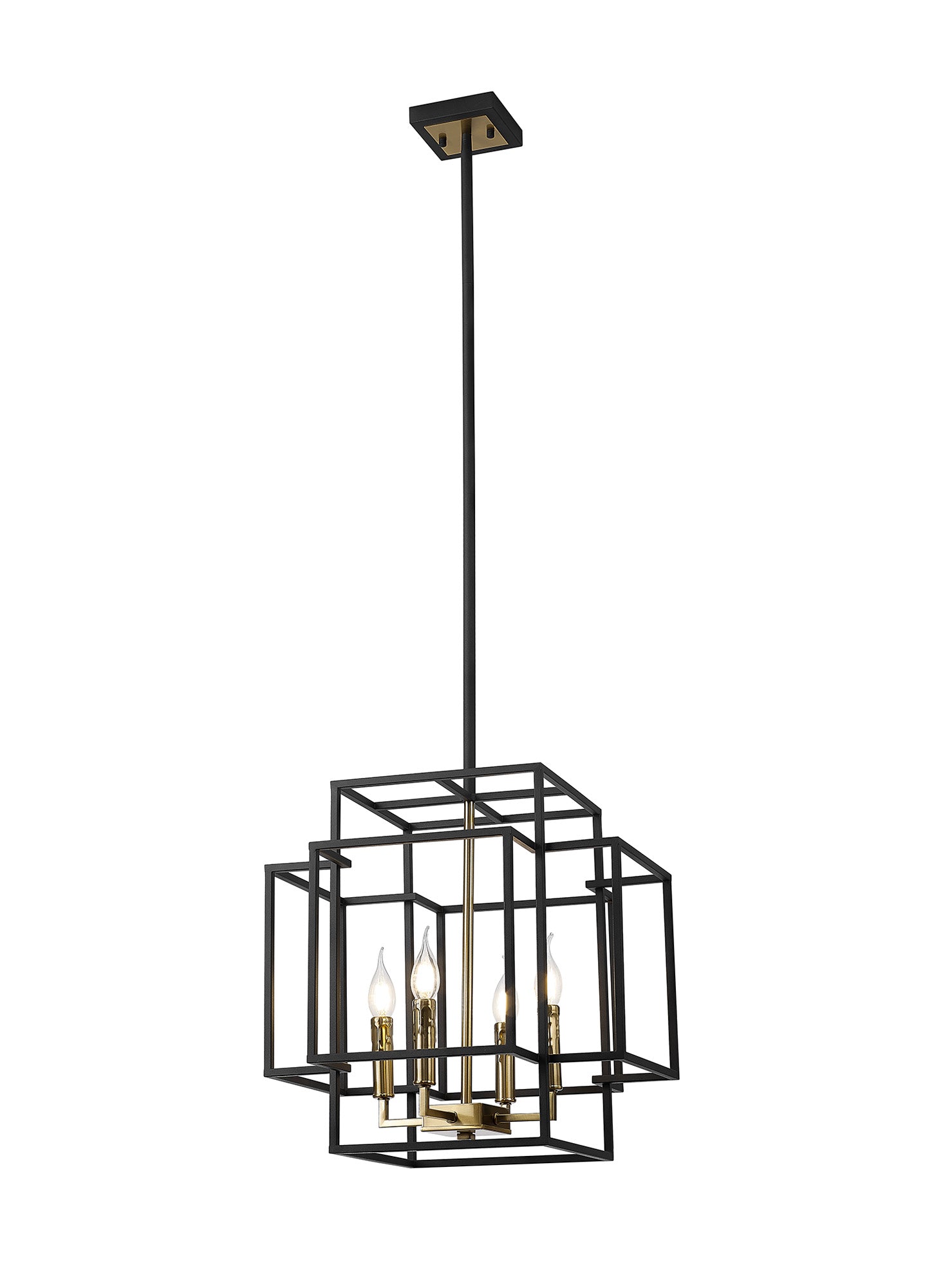 Pesaro Centre Ceiling Light, 4/8 x E14, Anthracite & Satin Nickel/Black & Gold
