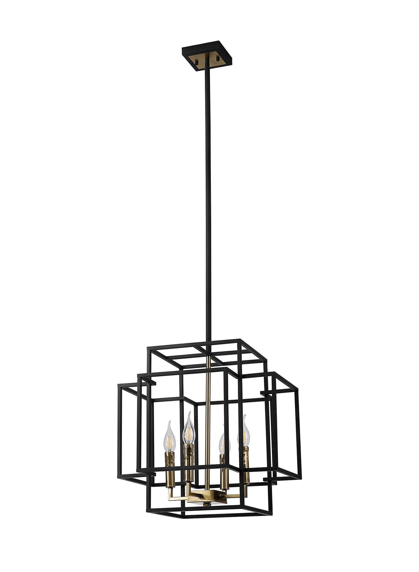 Pesaro Centre Ceiling Light, 4/8 x E14, Anthracite & Satin Nickel/Black & Gold