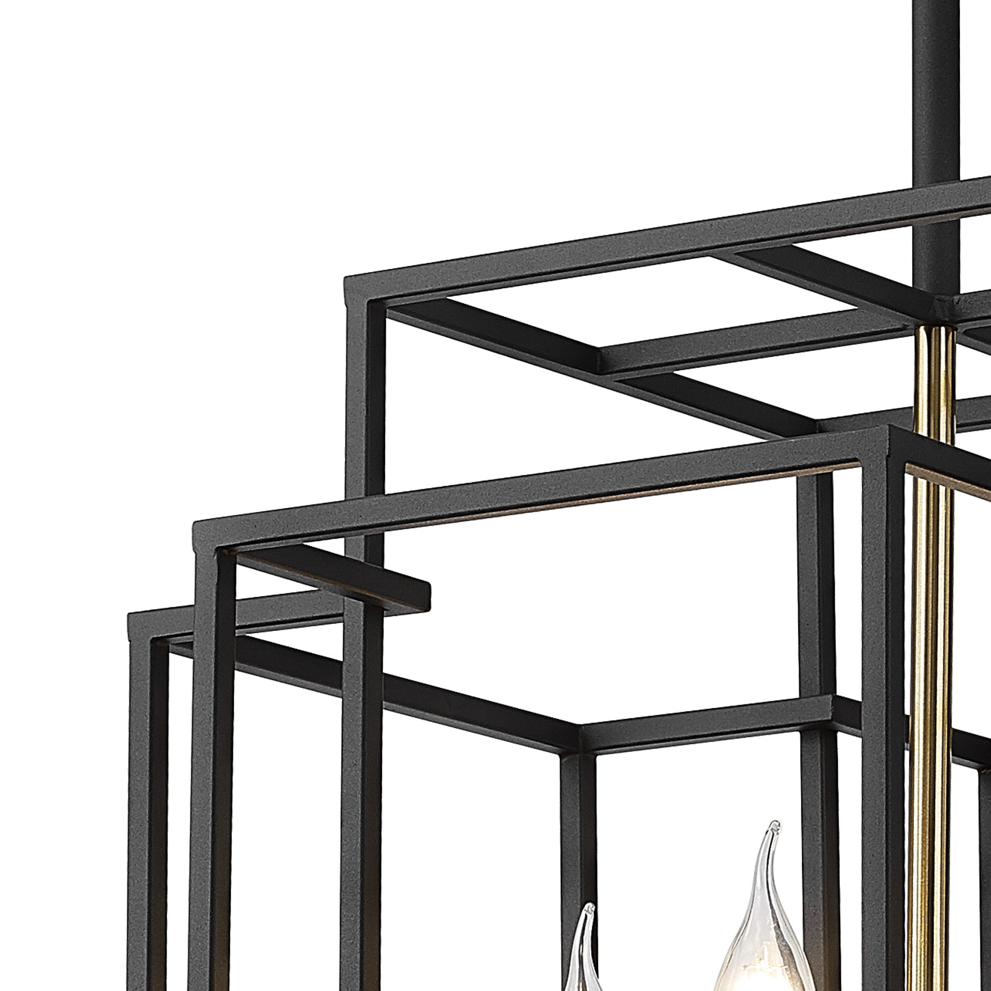 Pesaro Centre Ceiling Light, 4/8 x E14, Anthracite & Satin Nickel/Black & Gold