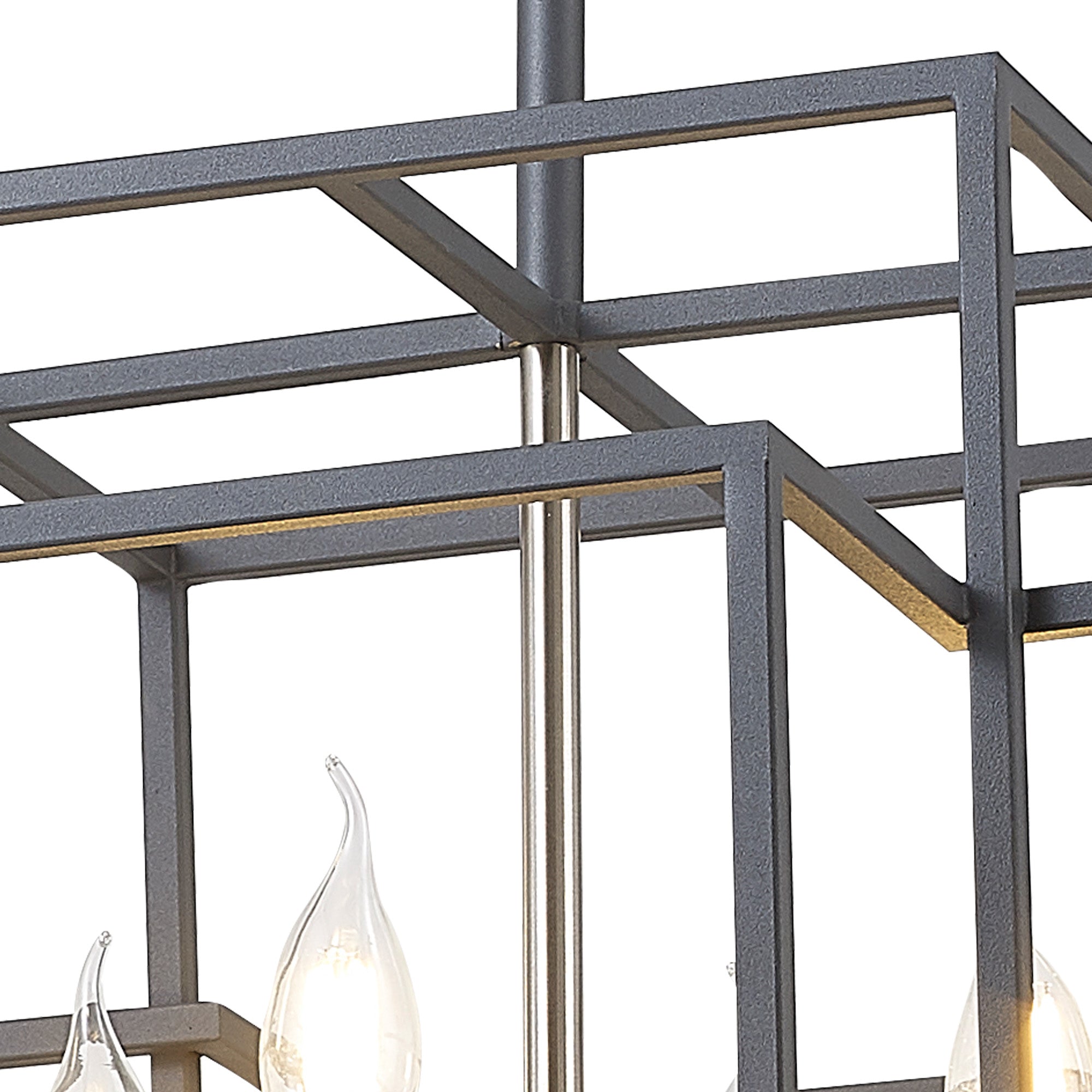 Pesaro Centre Ceiling Light, 4/8 x E14, Anthracite & Satin Nickel/Black & Gold