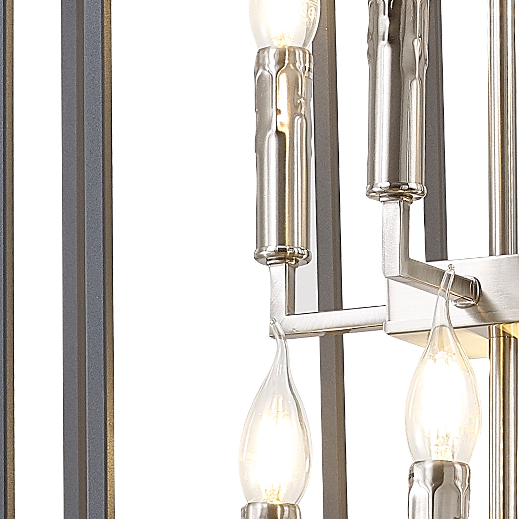 Pesaro Centre Ceiling Light, 4/8 x E14, Anthracite & Satin Nickel/Black & Gold