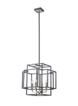 Pesaro Centre Ceiling Light, 4/8 x E14, Anthracite & Satin Nickel/Black & Gold
