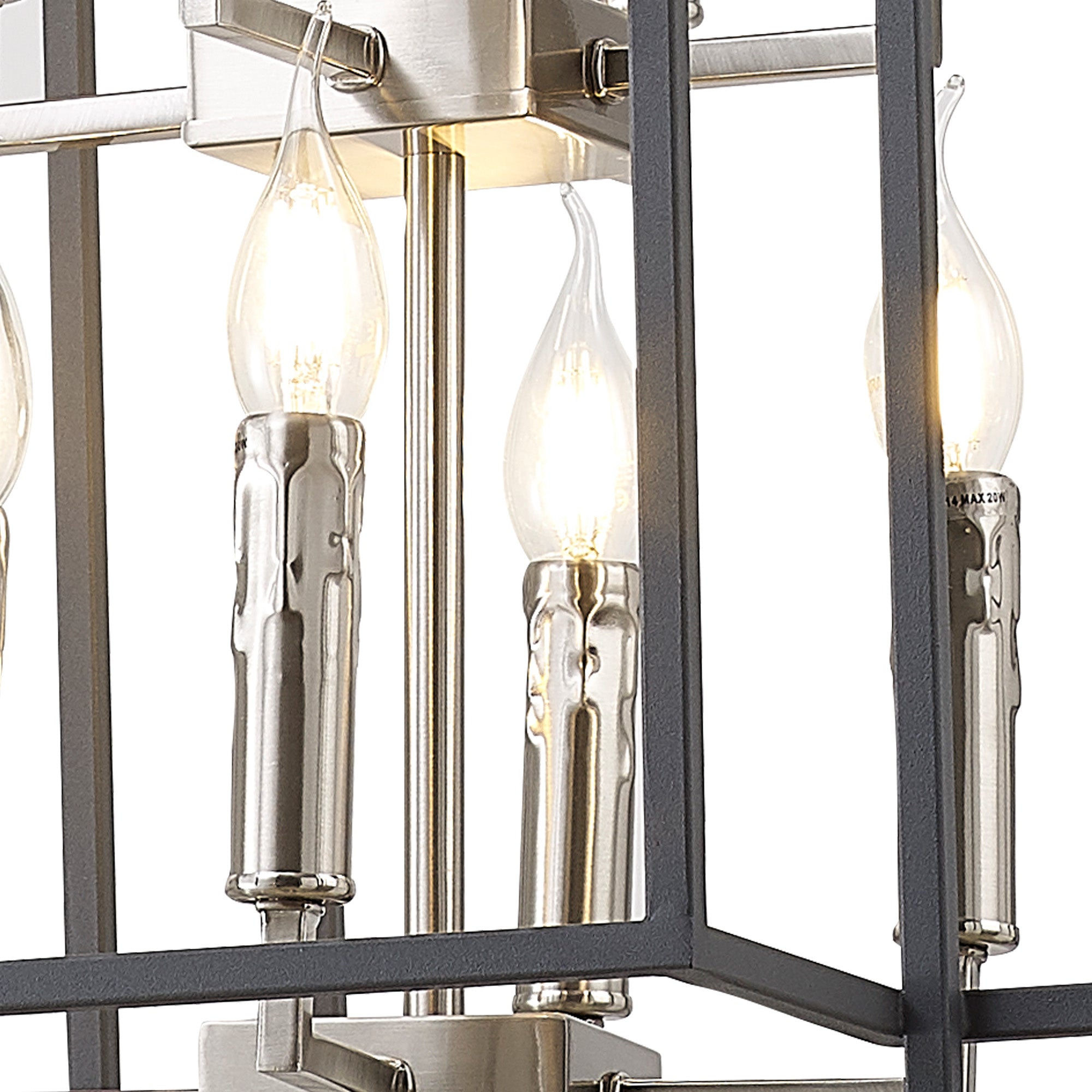 Pesaro Centre Ceiling Light, 4/8 x E14, Anthracite & Satin Nickel/Black & Gold