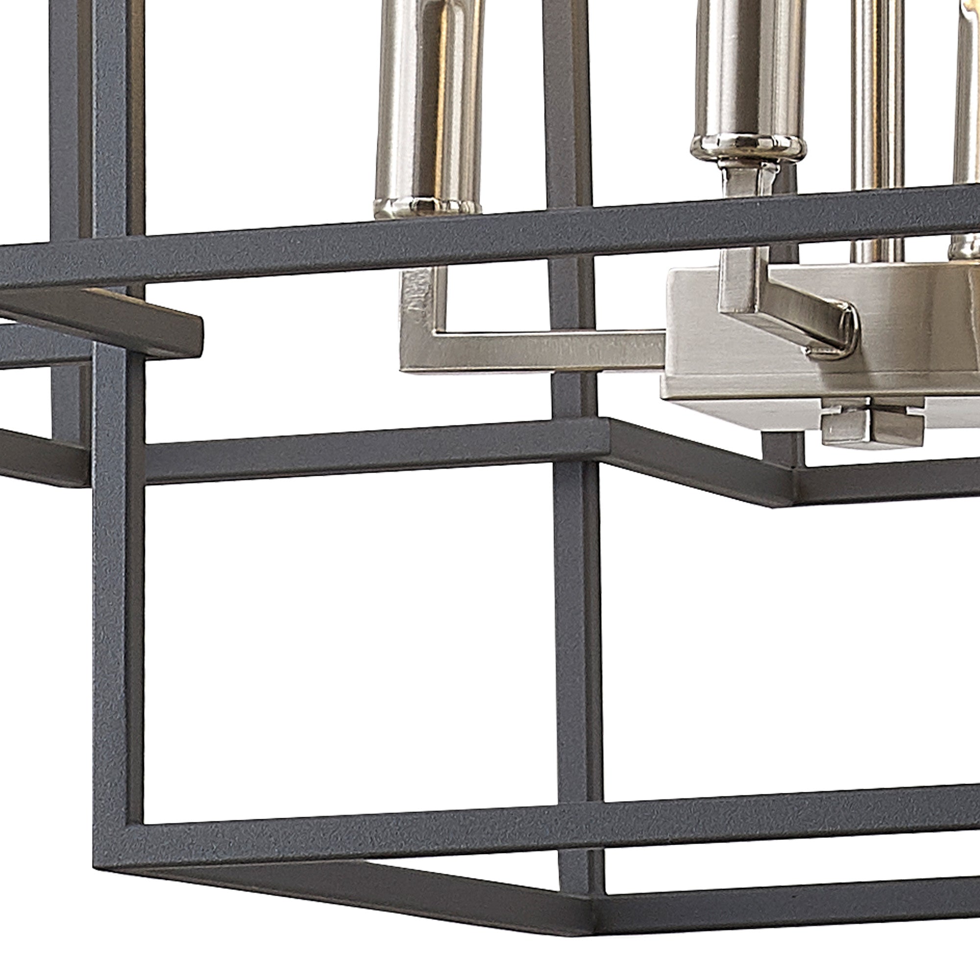 Pesaro Centre Ceiling Light, 4/8 x E14, Anthracite & Satin Nickel/Black & Gold