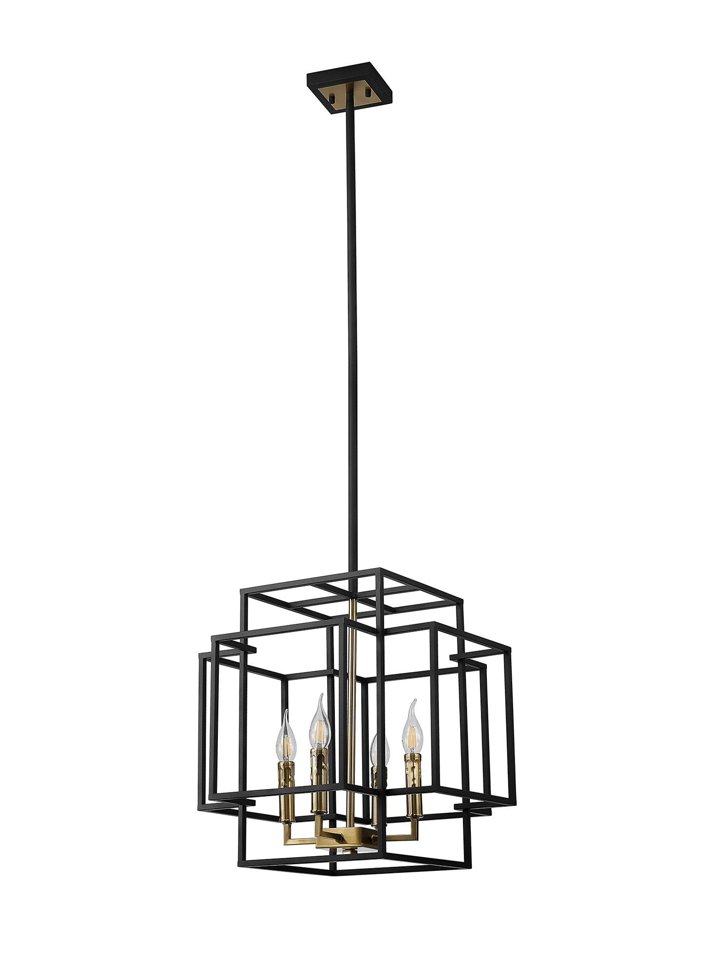 Pesaro Centre Ceiling Light, 4/8 x E14, Anthracite & Satin Nickel/Black & Gold
