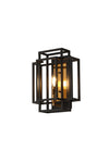 Pesaro Wall Lamp 1 Light E14, Anthracite & Satin Nickel/Black & Gold