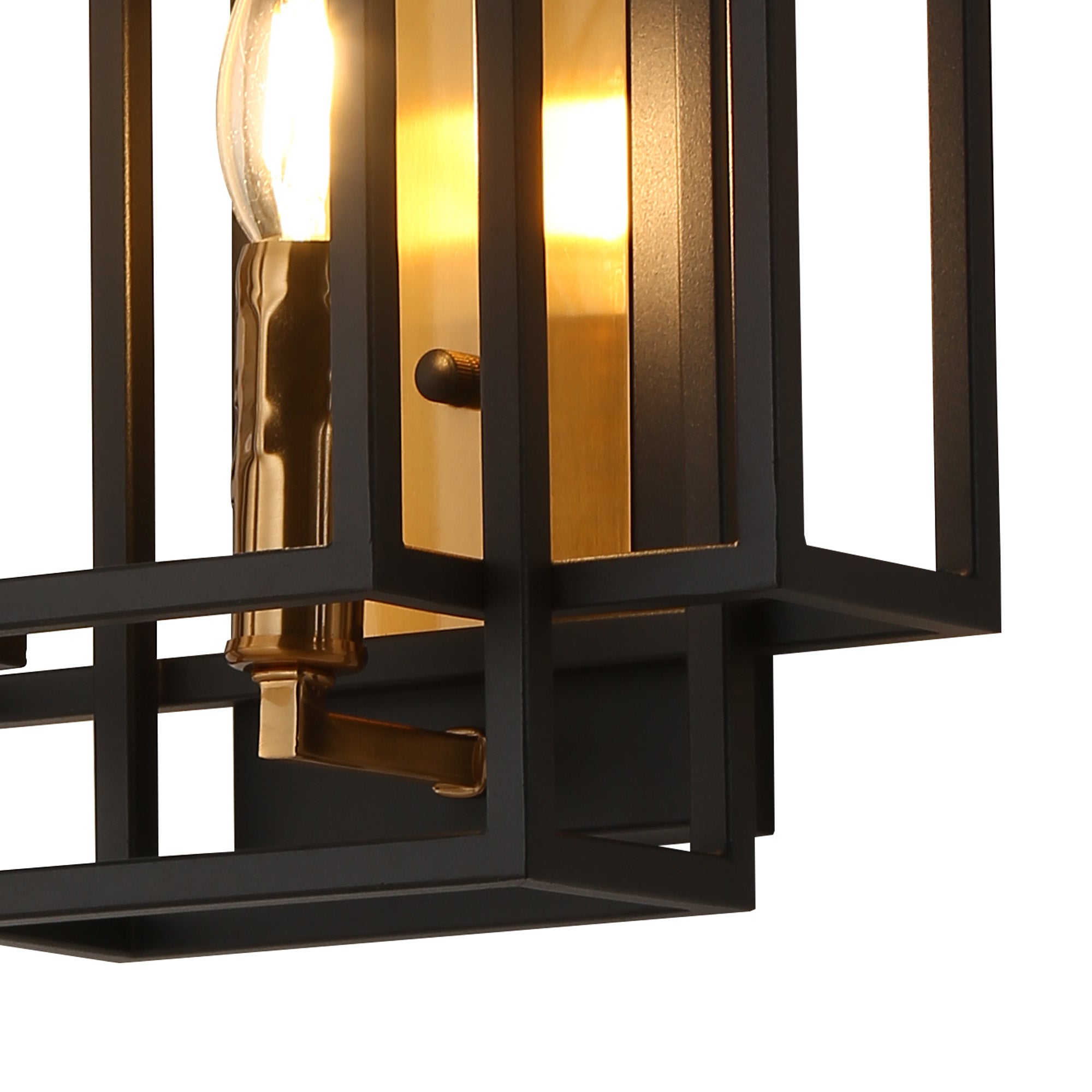 Pesaro Wall Lamp 1 Light E14, Anthracite & Satin Nickel/Black & Gold