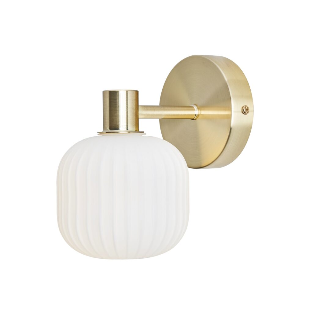 Scala 1lt Ribbed Bathroom Wall Light IP44- Chrome/ Satin Brass