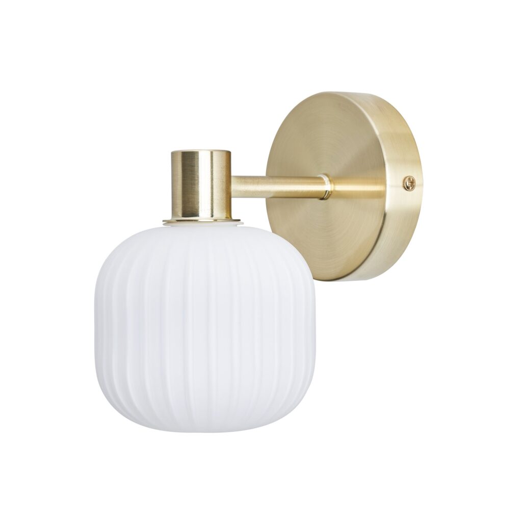 Scala 1lt Ribbed Bathroom Wall Light IP44- Chrome/ Satin Brass