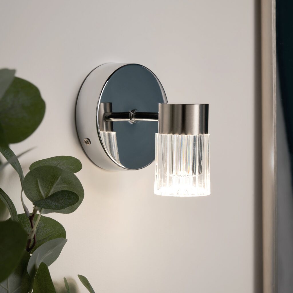 Bizet 5w LED 1light Adjustable Spot CCT IP44-  Satin Brass/ Chrome