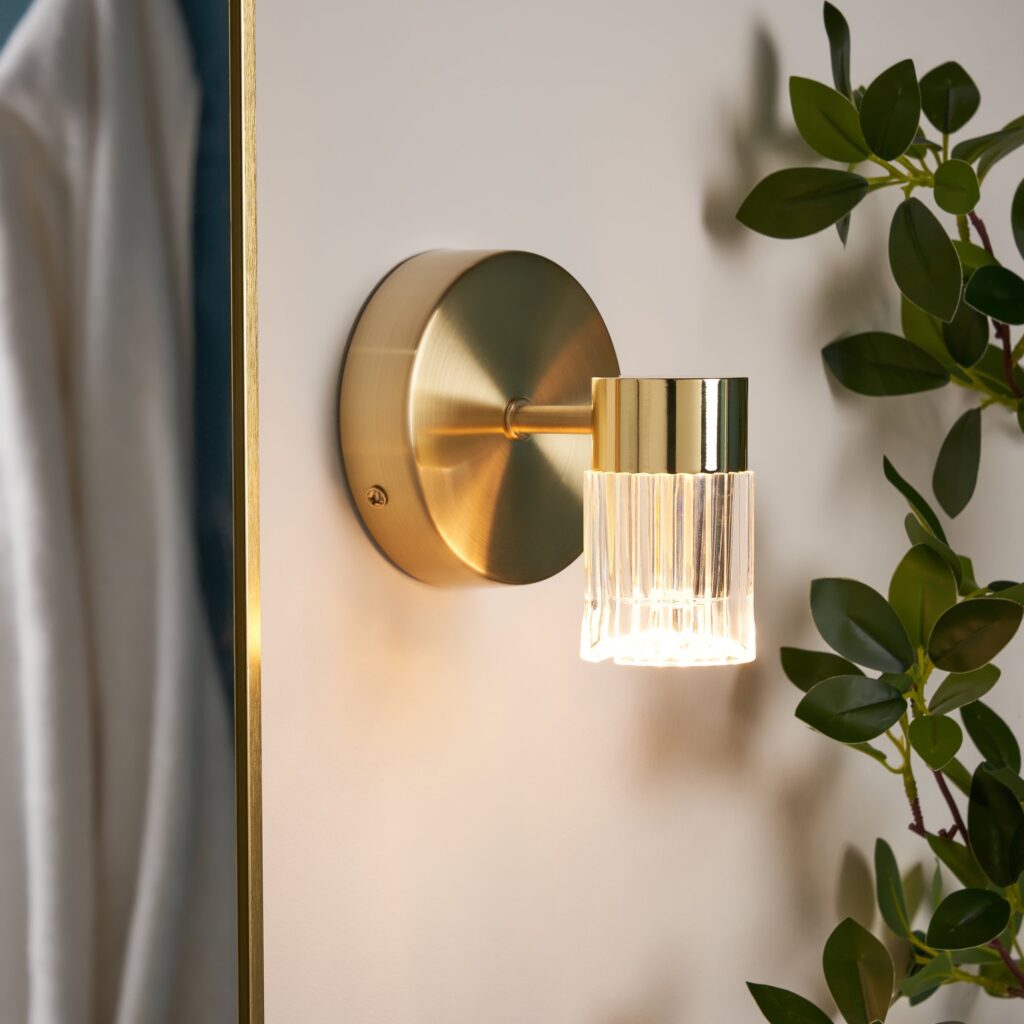 Bizet 5w LED 1light Adjustable Spot CCT IP44-  Satin Brass/ Chrome