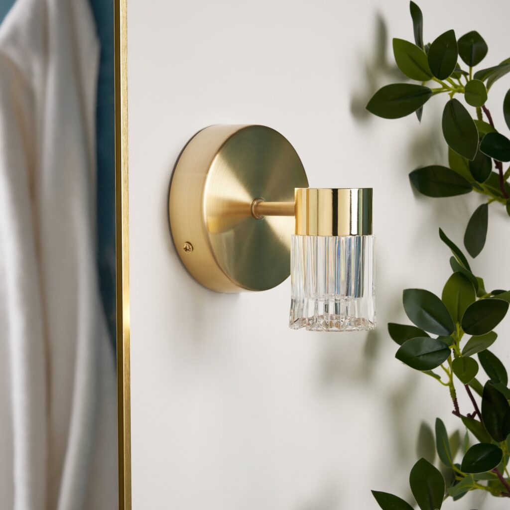 Bizet 5w LED 1light Adjustable Spot CCT IP44-  Satin Brass/ Chrome