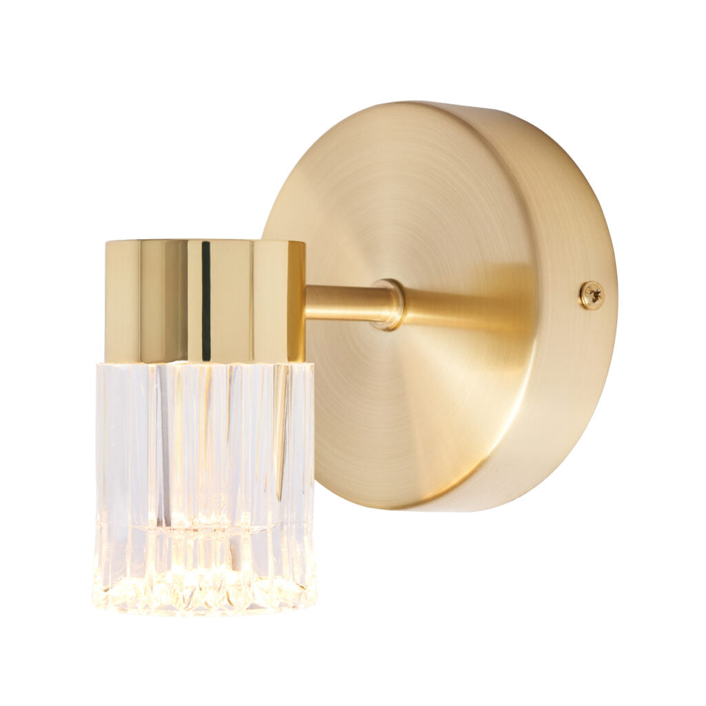 Bizet 5w LED 1light Adjustable Spot CCT IP44-  Satin Brass/ Chrome