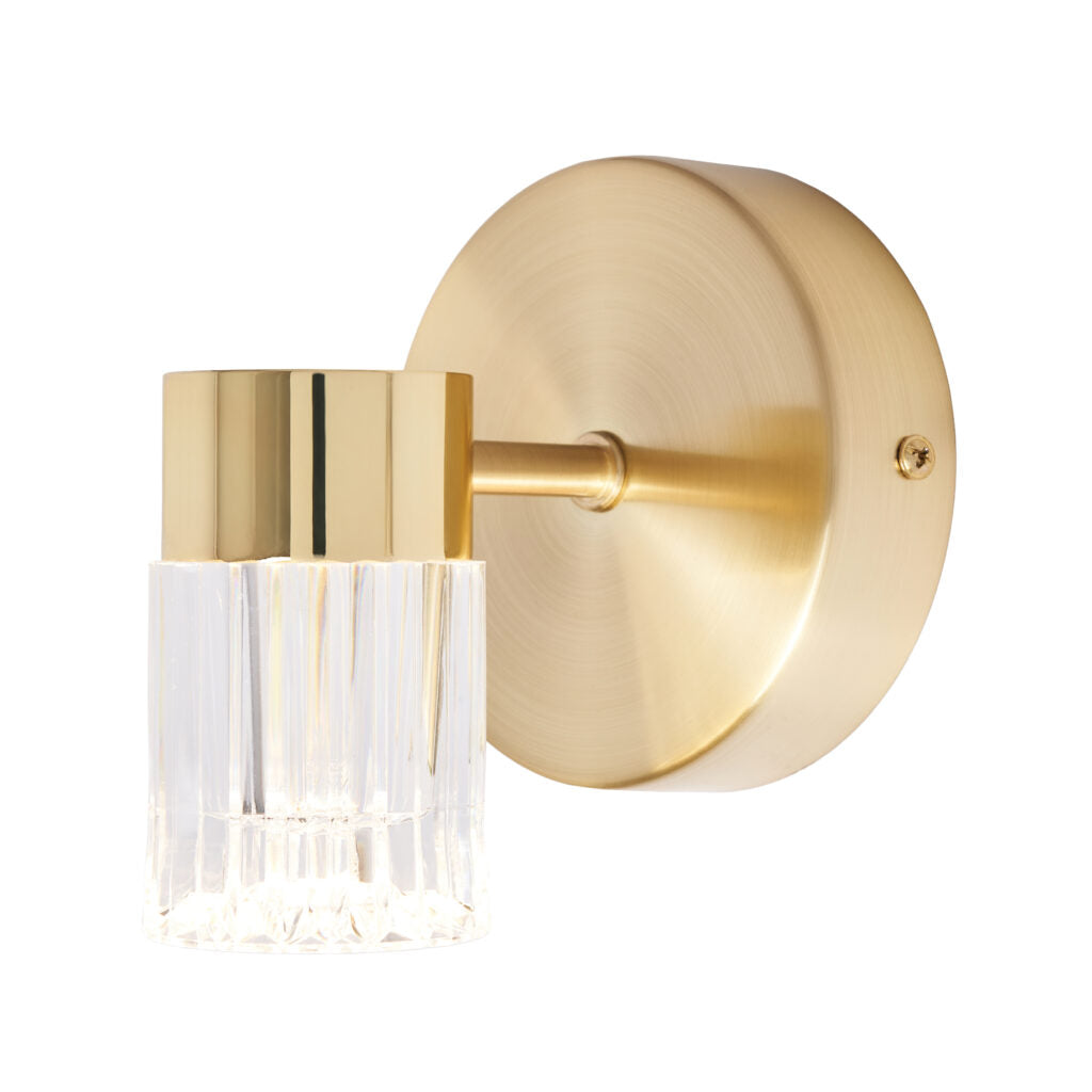 Bizet 5w LED 1light Adjustable Spot CCT IP44-  Satin Brass/ Chrome