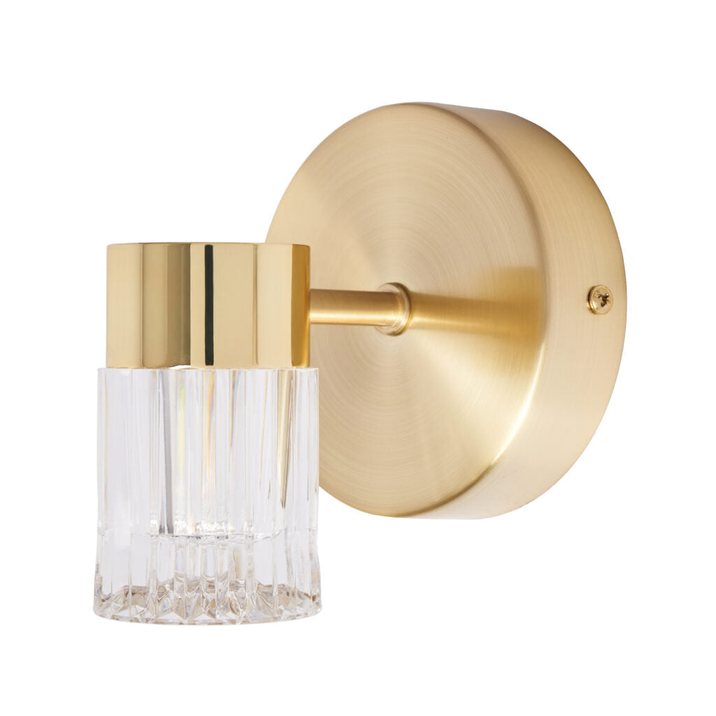 Bizet 5w LED 1light Adjustable Spot CCT IP44-  Satin Brass/ Chrome