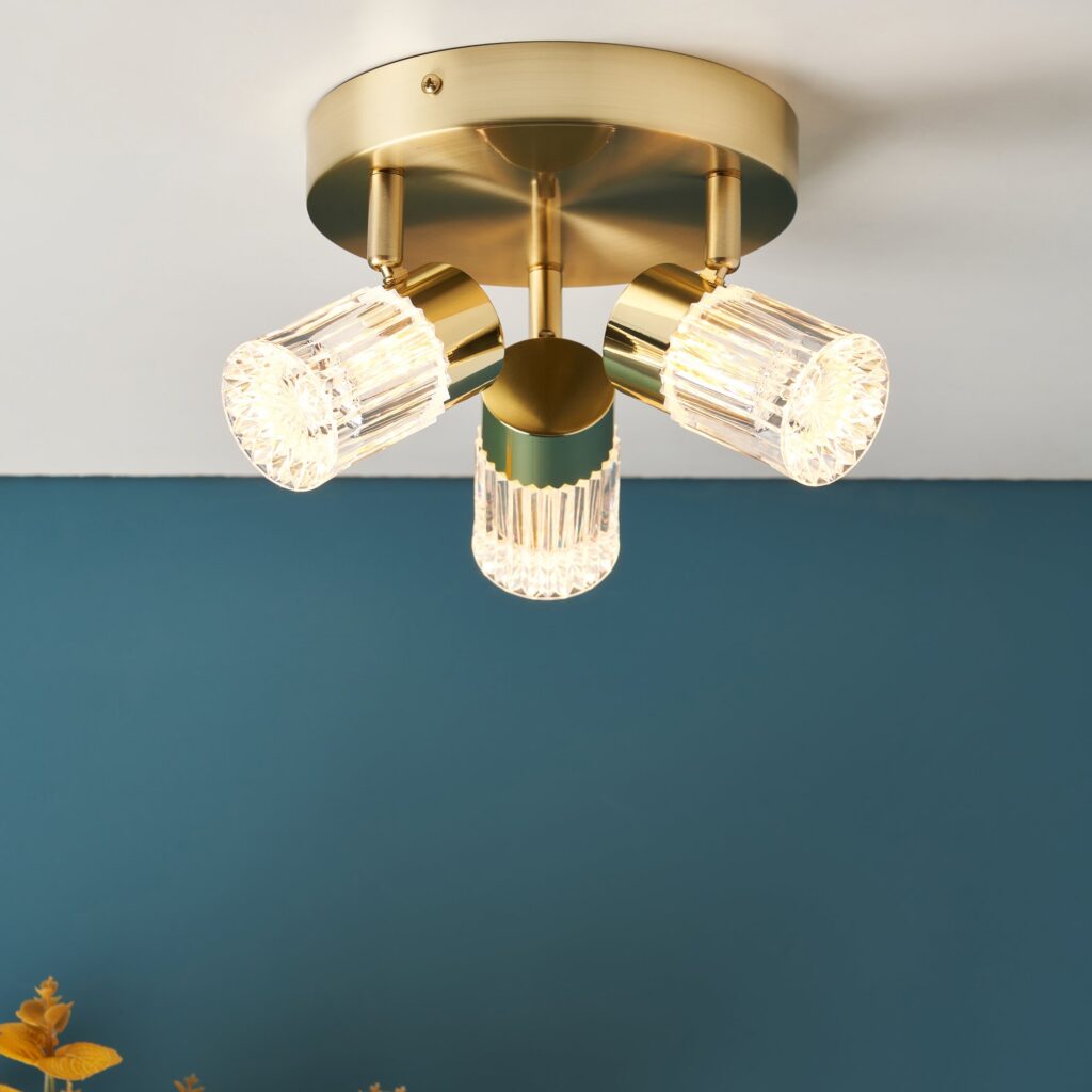 Bizet 15w LED 3light Plate Adjustable Spot CCT- Satin Brass/ Chrome