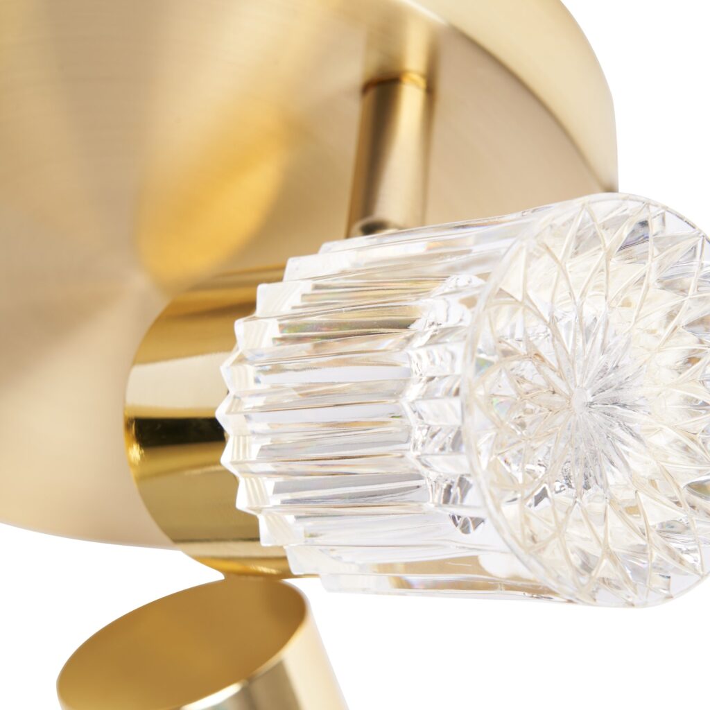 Bizet 15w LED 3light Plate Adjustable Spot CCT- Satin Brass/ Chrome