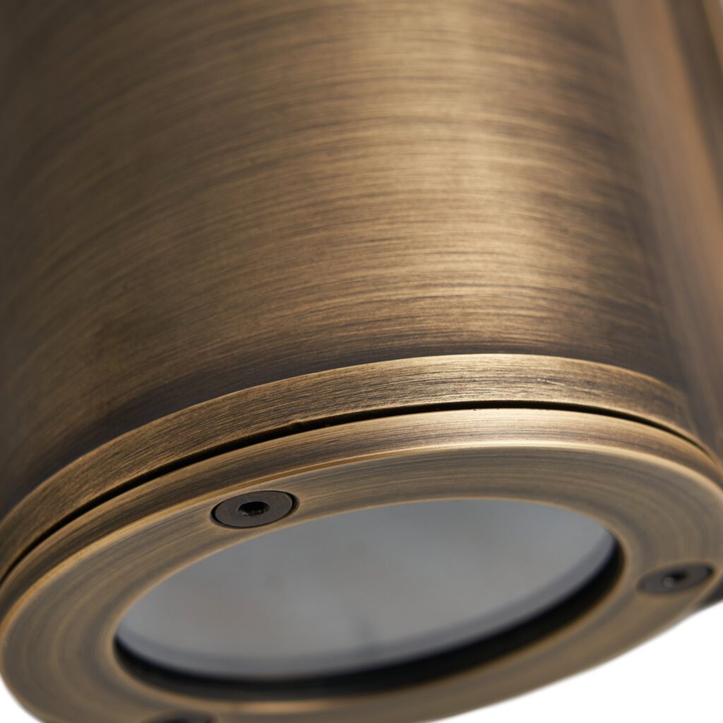 Spence Solid Brass GU10 Slim Bulkhead – Brass/ Polished Nickel/ Bronze
