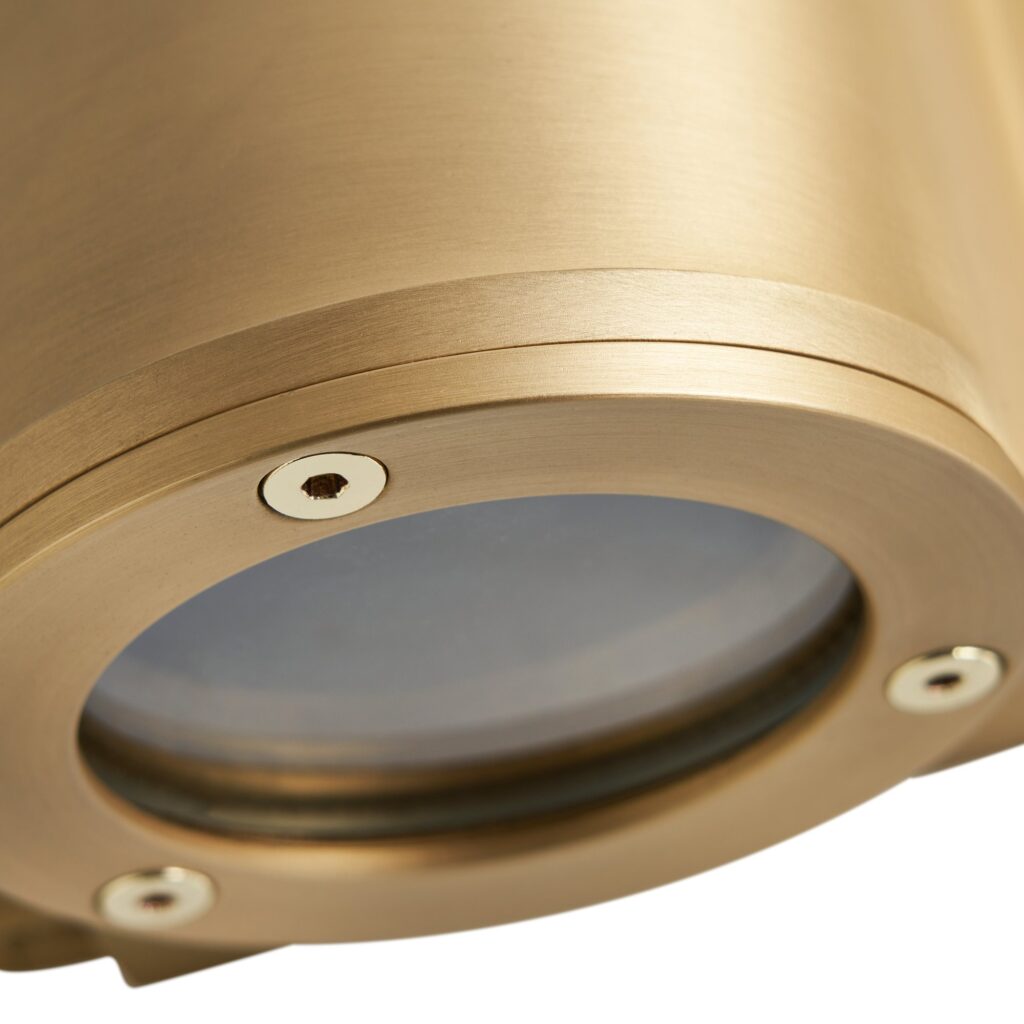 Spence Solid Brass GU10 Slim Bulkhead – Brass/ Polished Nickel/ Bronze