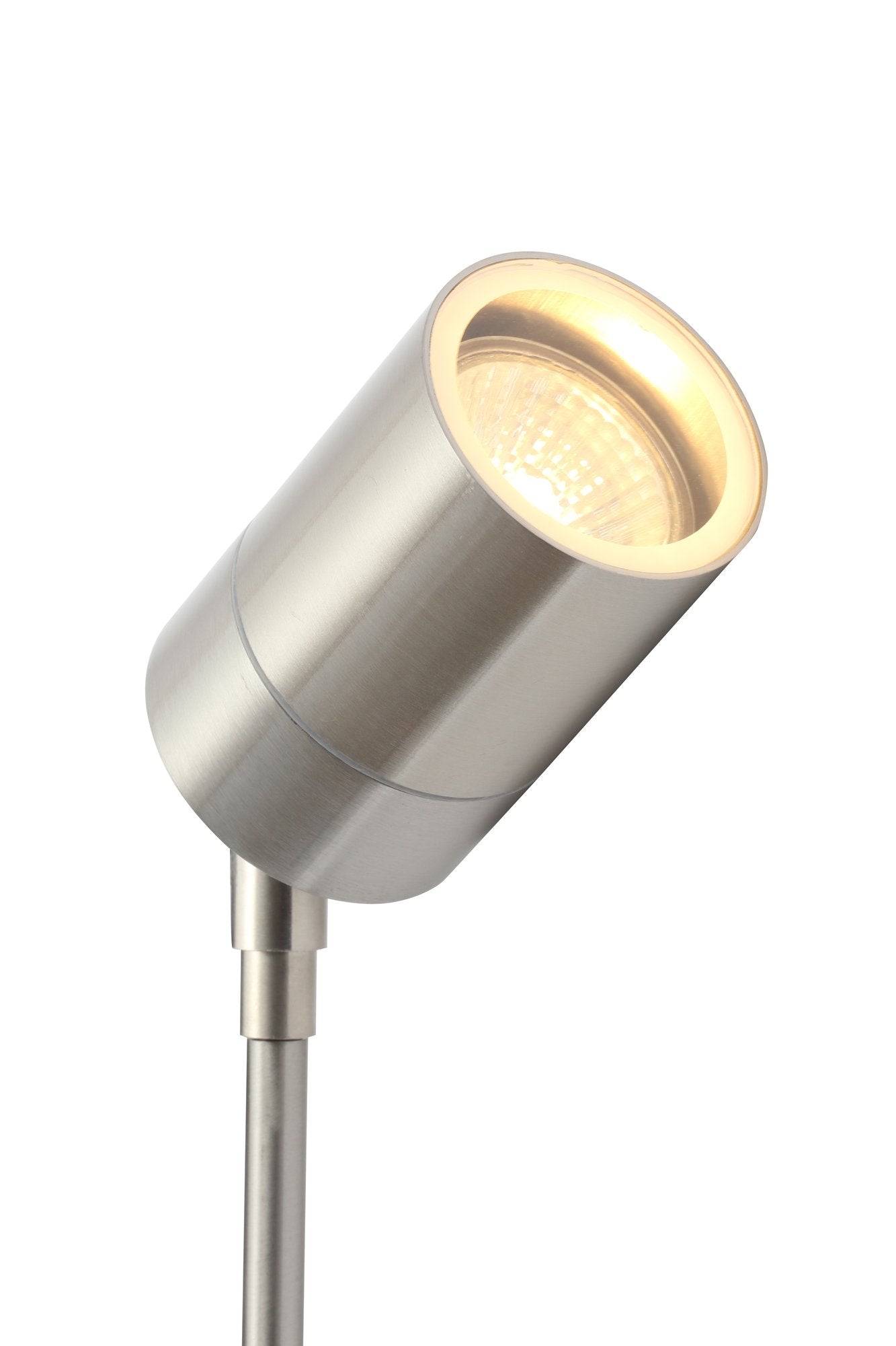 Leto Outdoor Spike Light- Black/ Stainless Steel Finish