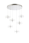 Pisa Cluster Ceiling Light, 6 x 6W LED, 4000K, 2800lm, Polished Chrome, 3yrs Warranty