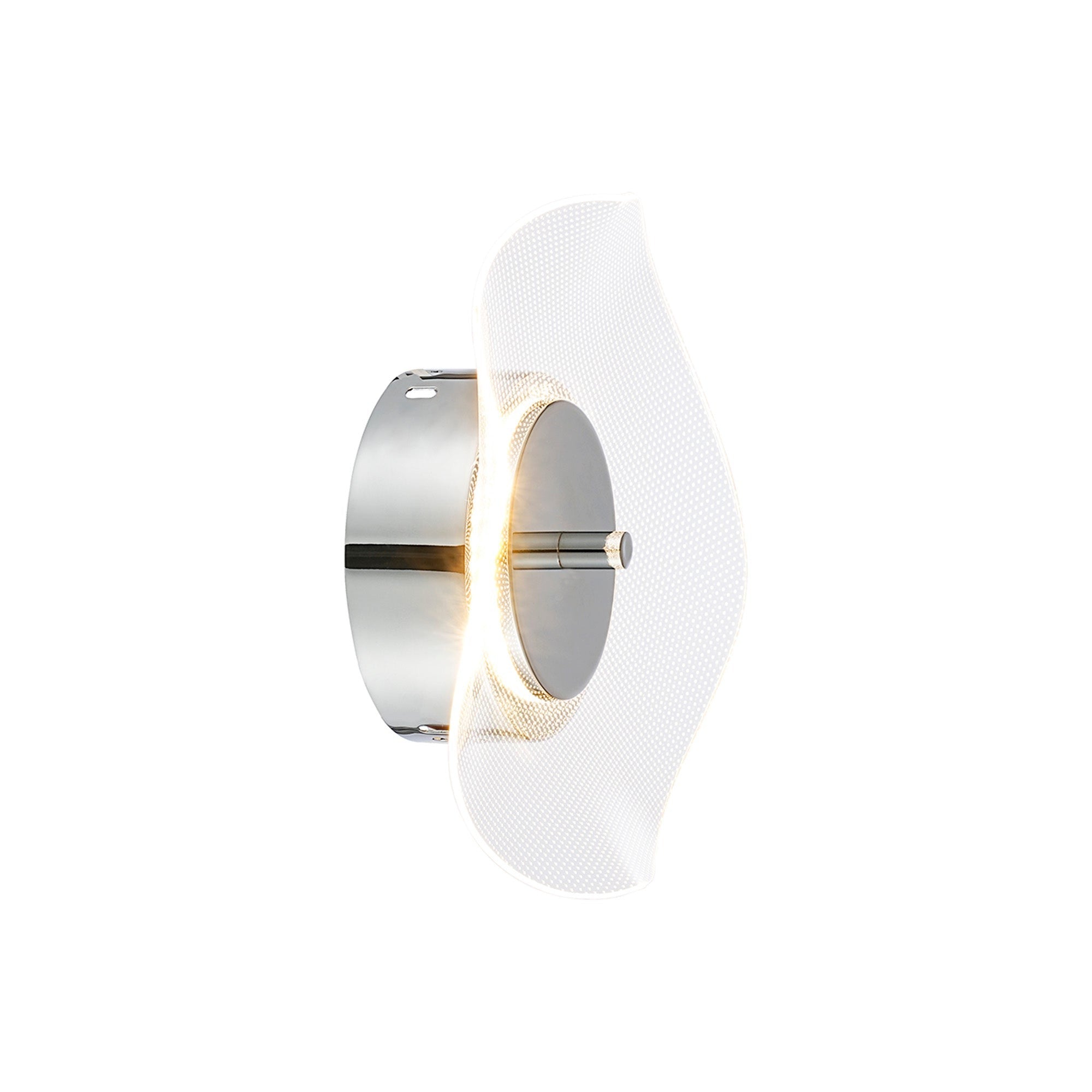 Pisa Indoor LED Wall Light, 1 x 6W LED, 4000K, 460lm, Polished Chrome, 3yrs Warranty