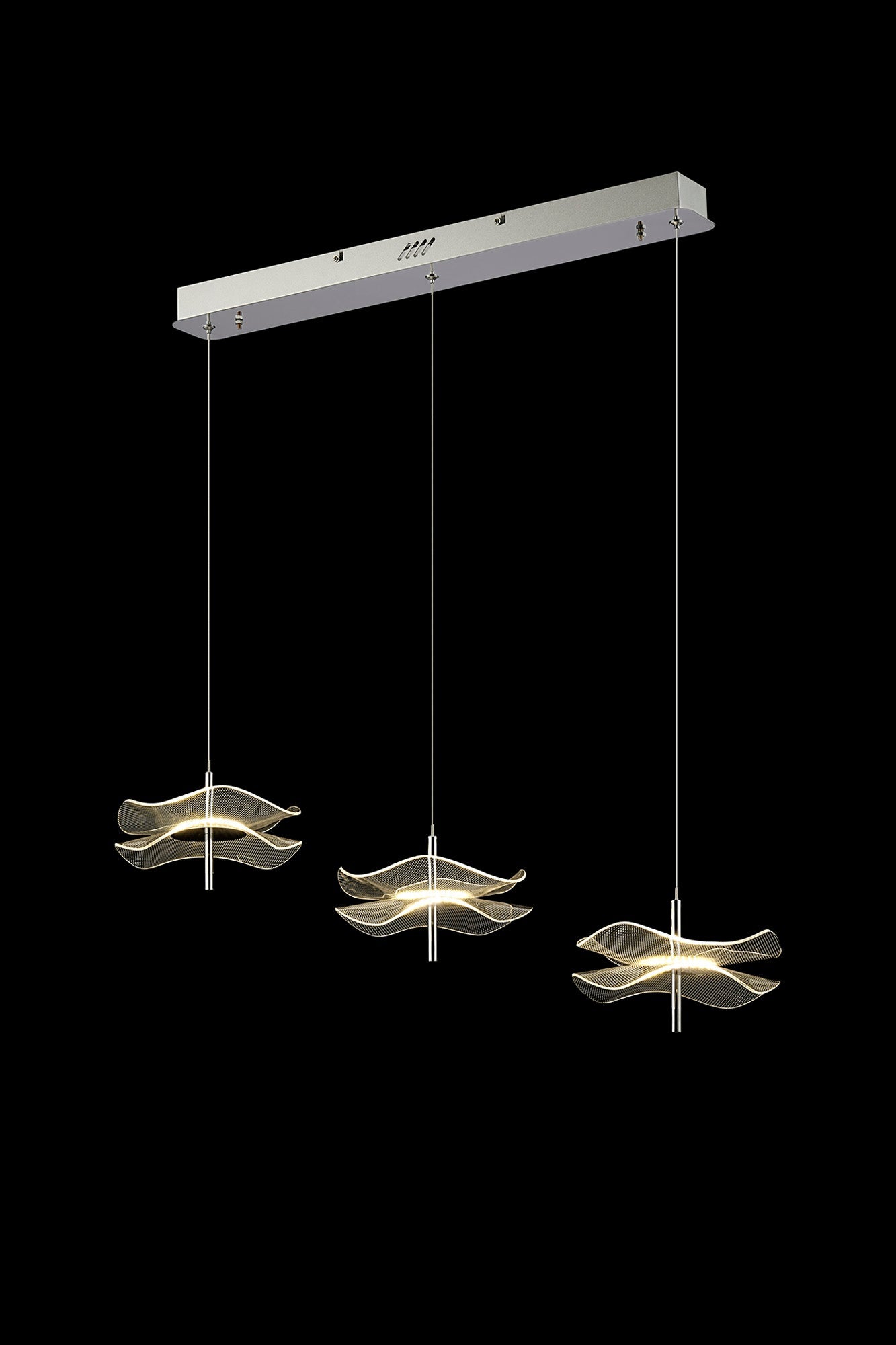 Pisa Kitchen Linear LED Light, 3 x 6W LED, 4000K, 1500lm, Polished Chrome, 3yrs Warranty