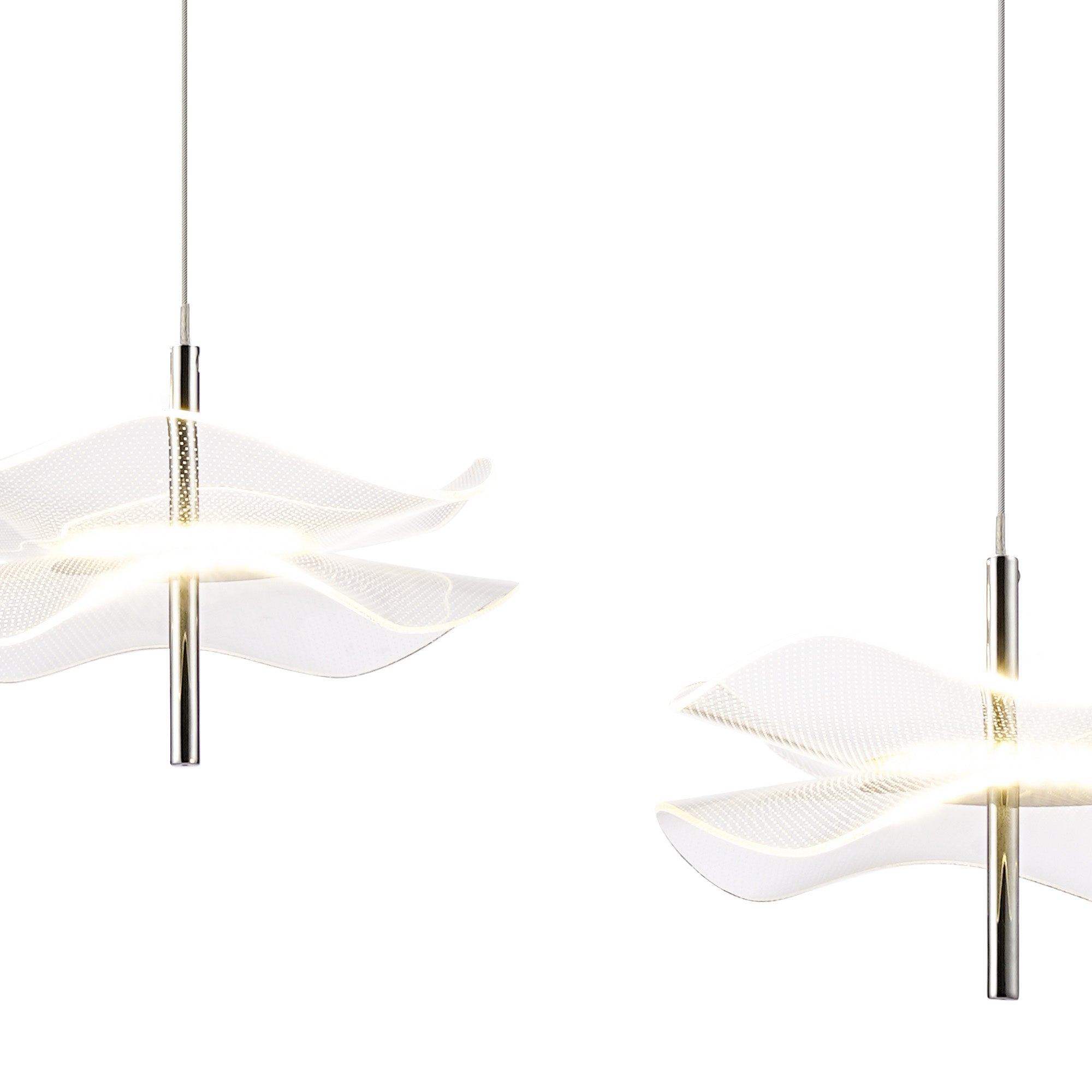 Pisa Kitchen Linear LED Light, 3 x 6W LED, 4000K, 1500lm, Polished Chrome, 3yrs Warranty