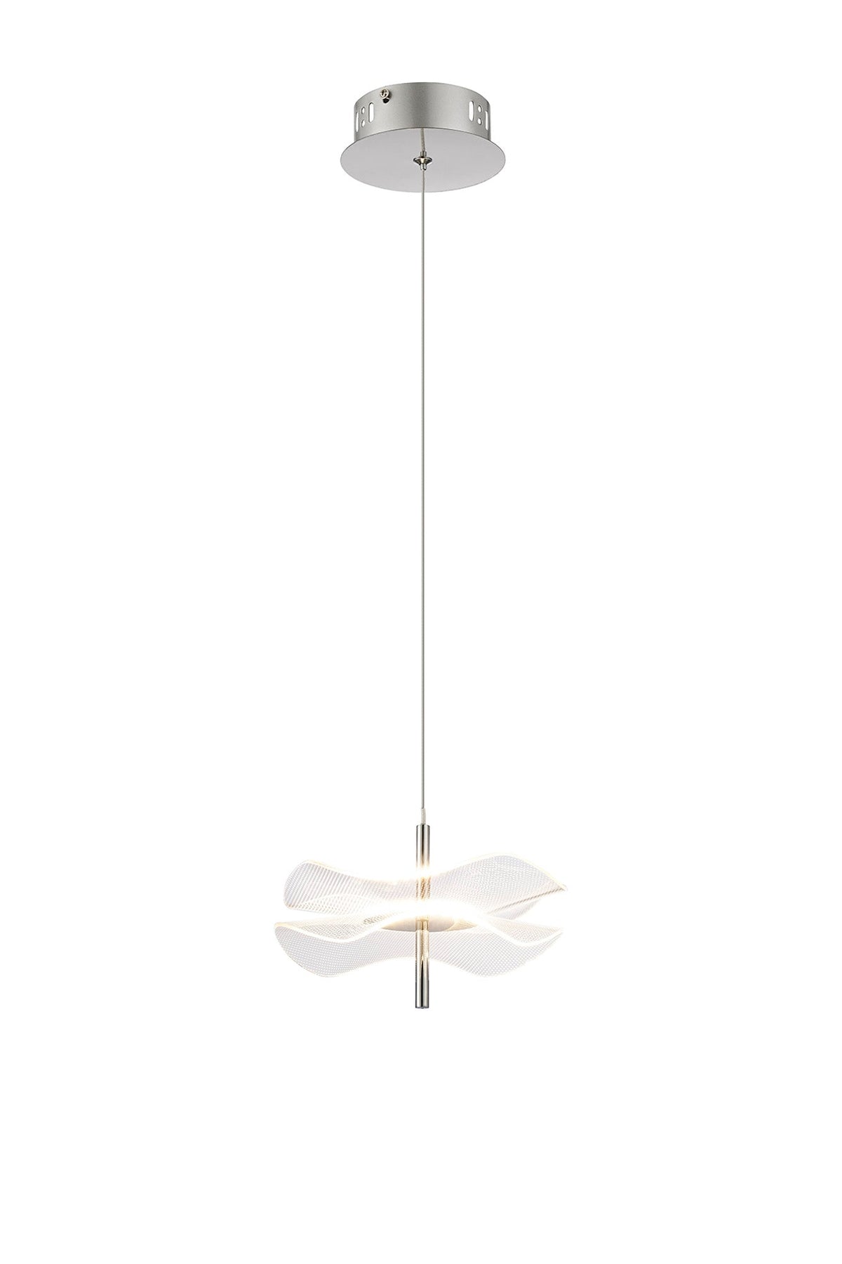 Pisa LED Hanging Light, 1 x 6W LED, 4000K, 460lm, Polished Chrome, 3yrs Warranty