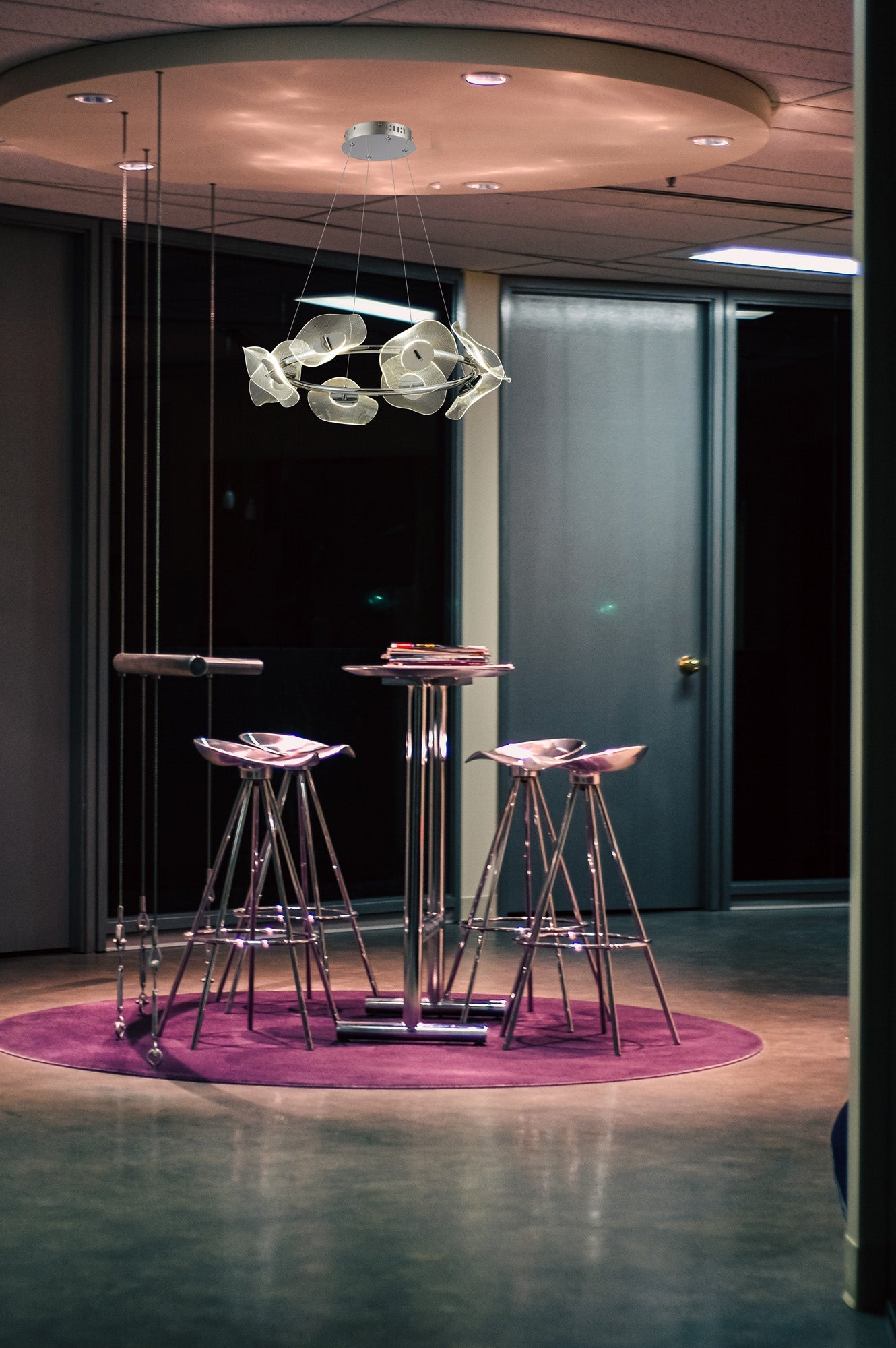 Pisa Ring LED Hanging Light, 8/12 x 6W LED, 4000K ,3700lm, Polished Chrome, 3yrs Warranty