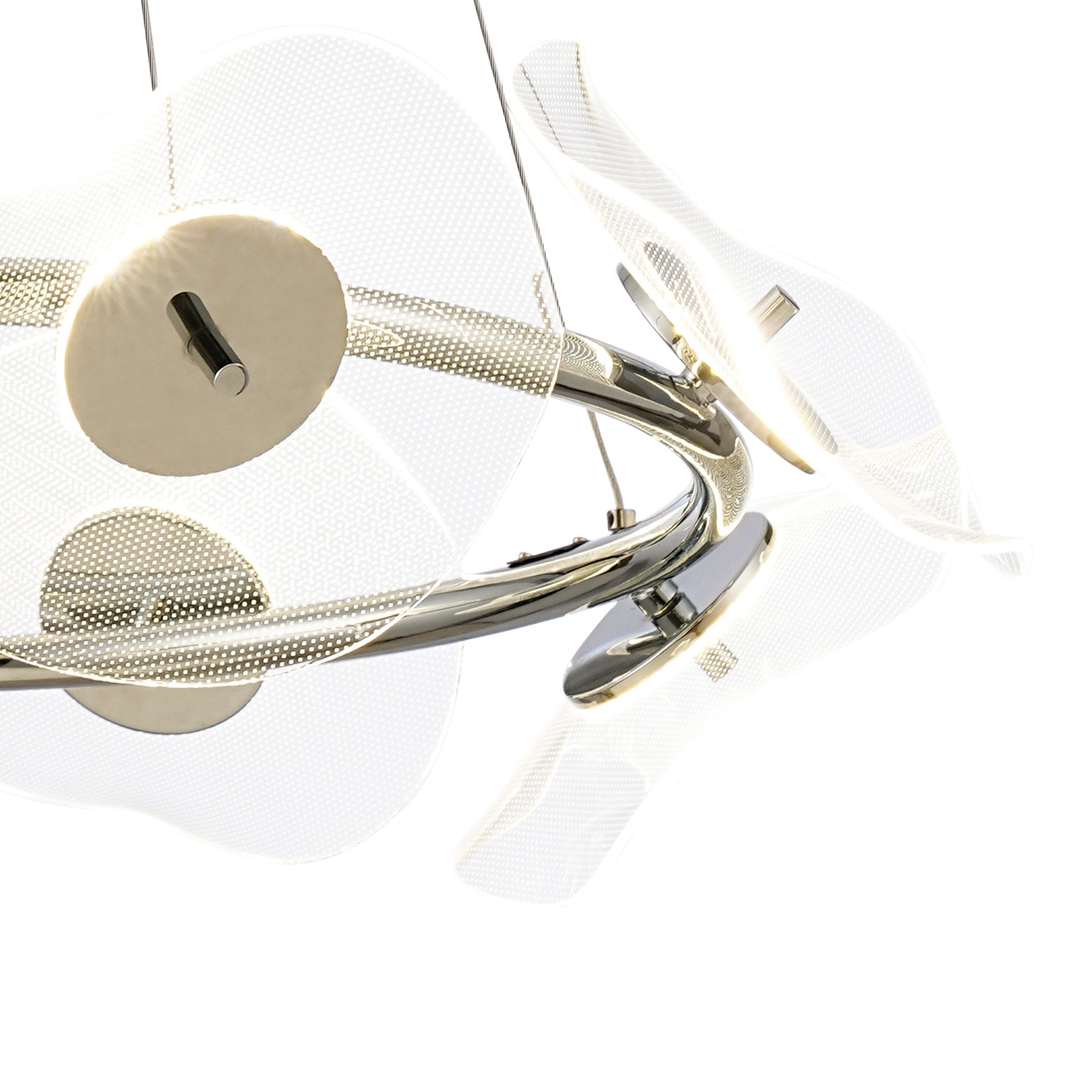 Pisa Ring LED Hanging Light, 8/12 x 6W LED, 4000K ,3700lm, Polished Chrome, 3yrs Warranty