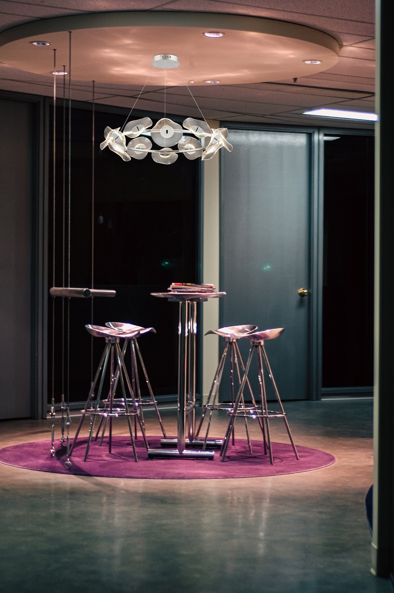 Pisa Ring LED Hanging Light, 8/12 x 6W LED, 4000K ,3700lm, Polished Chrome, 3yrs Warranty