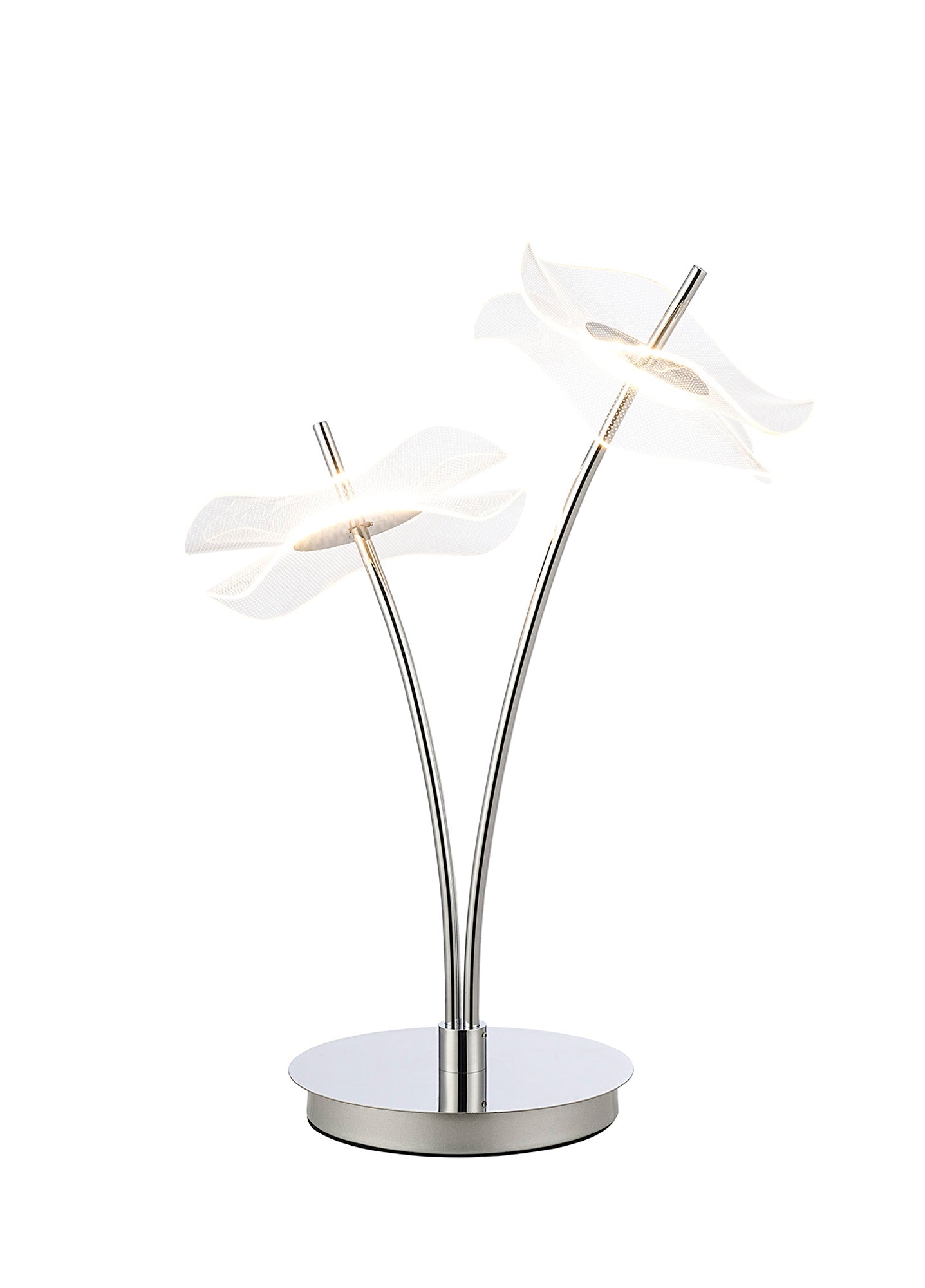 Pisa Table Lamp, 1/2 x 6W LED, 4000K, Polished Chrome, 3yrs Warranty