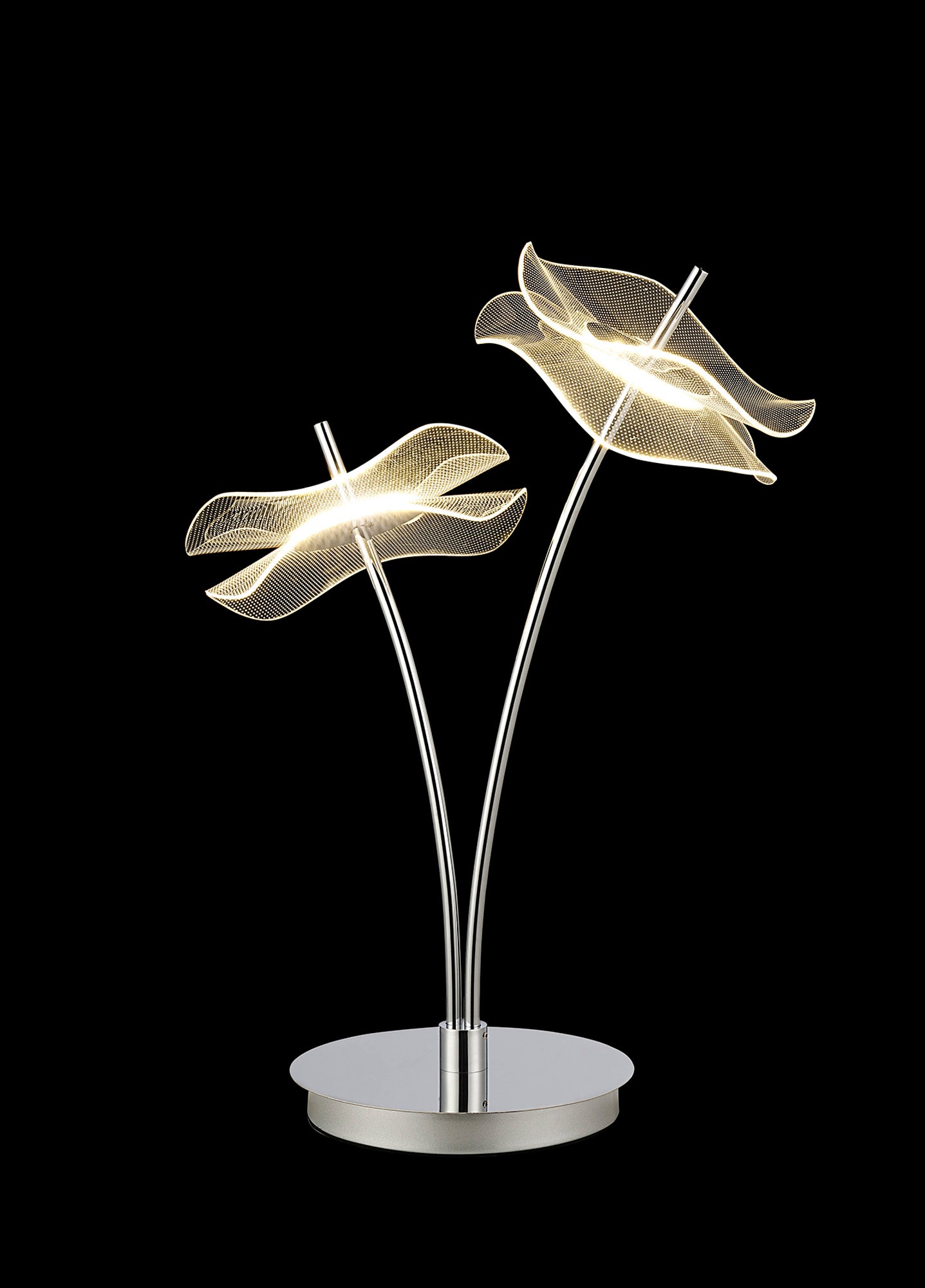 Pisa Table Lamp, 1/2 x 6W LED, 4000K, Polished Chrome, 3yrs Warranty