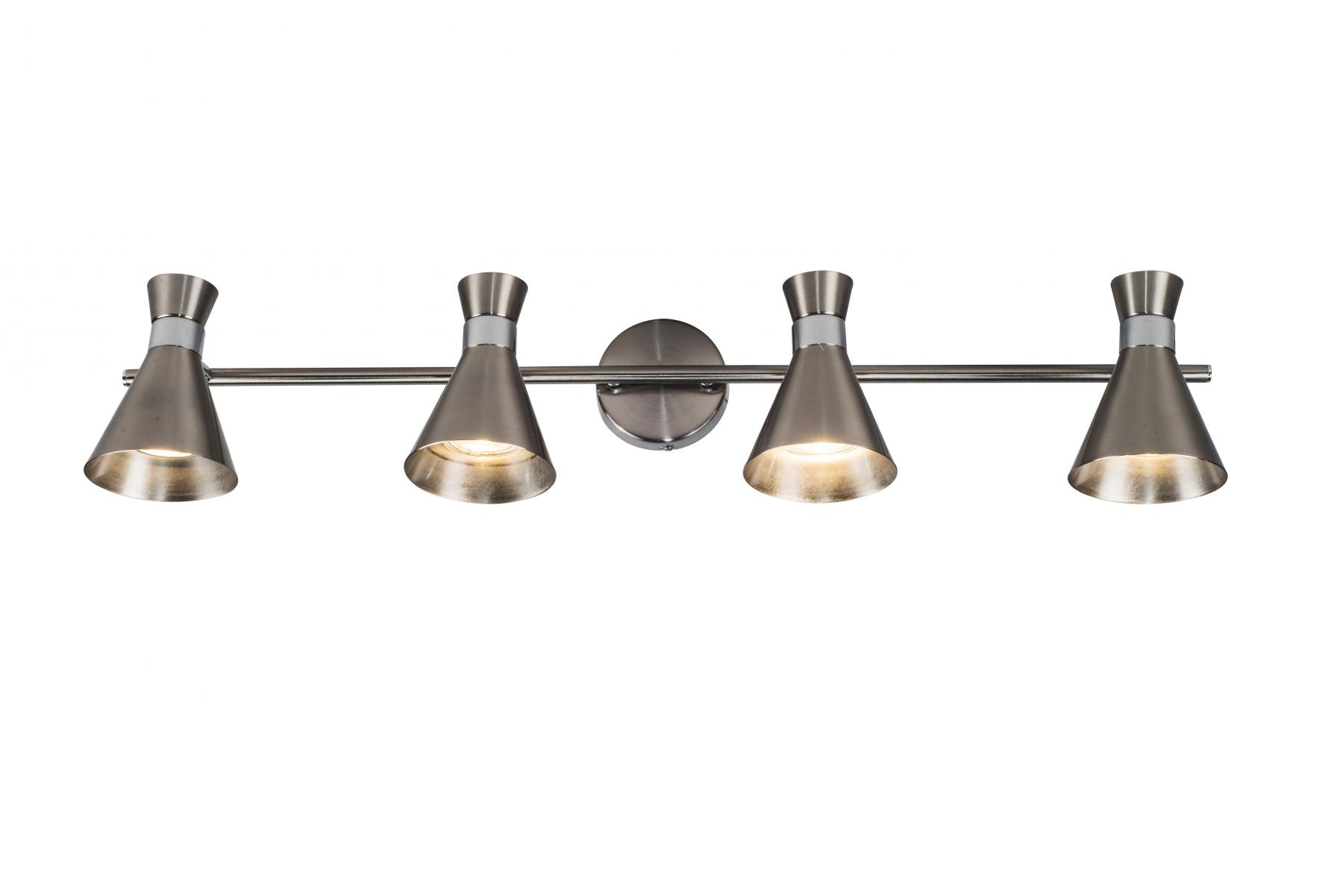 Pixar 4Lt Bar Spotlight - Satin Chrome/Antique Brass
