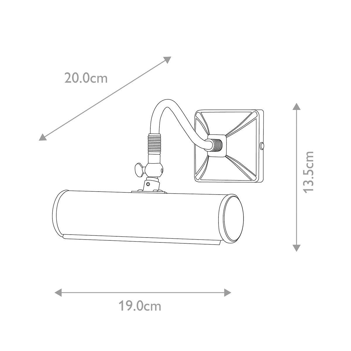 Lucerna Small/Large Picture Light Small - In Various Finishes E14