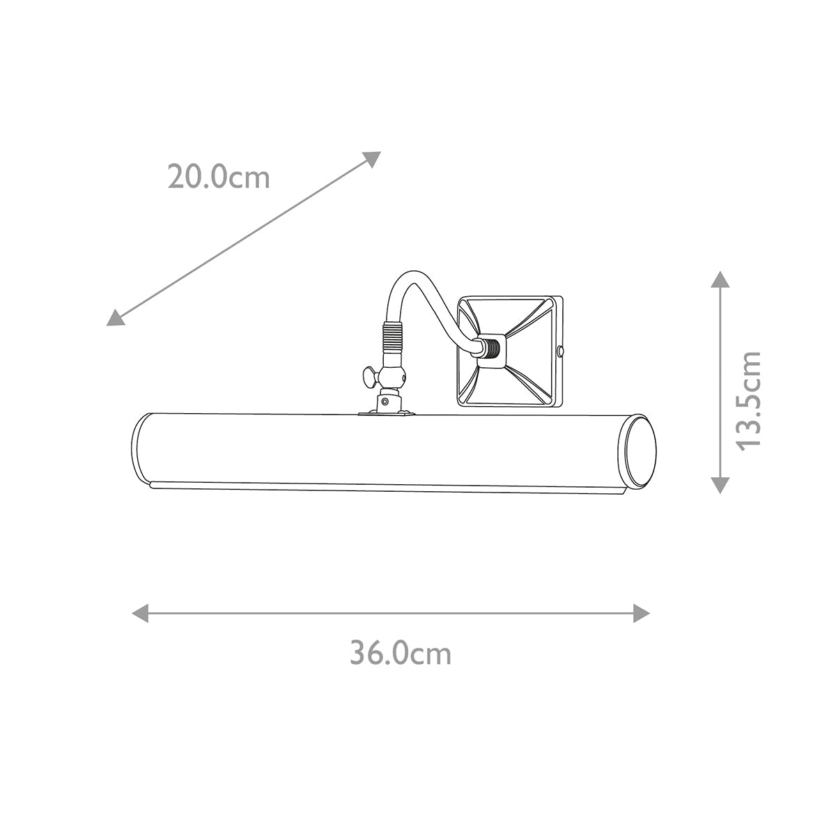 Lucerna Small/Large Picture Light Small - In Various Finishes E14