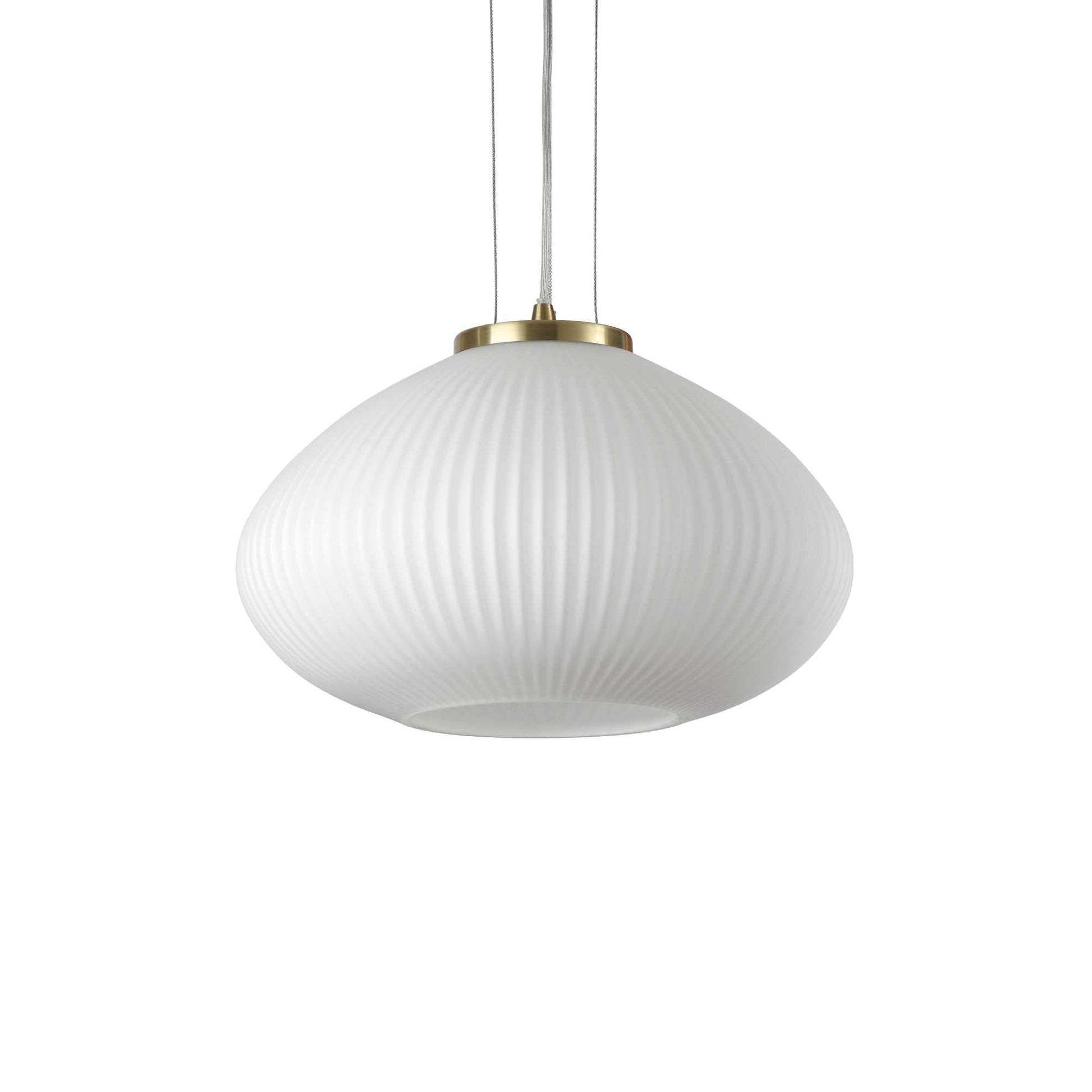 Plisse Centre Ceiling Light - Chrome/Brass Finish - Cusack Lighting