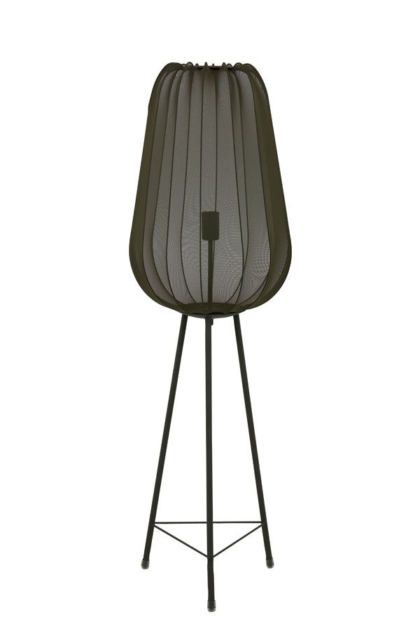 Plumeria Floor Lamp Tripod - Dark Green Finish