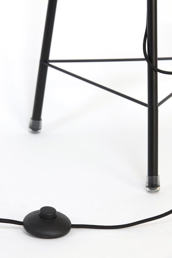 Plumeria Floor Lamp Tripod - Black Finish