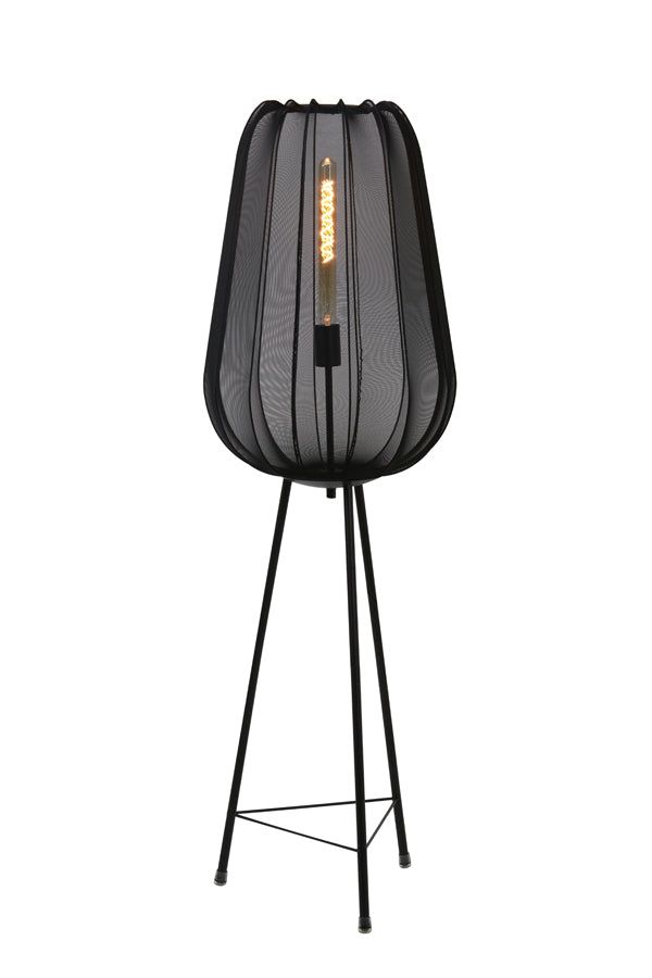 Plumeria Floor Lamp Tripod - Black Finish