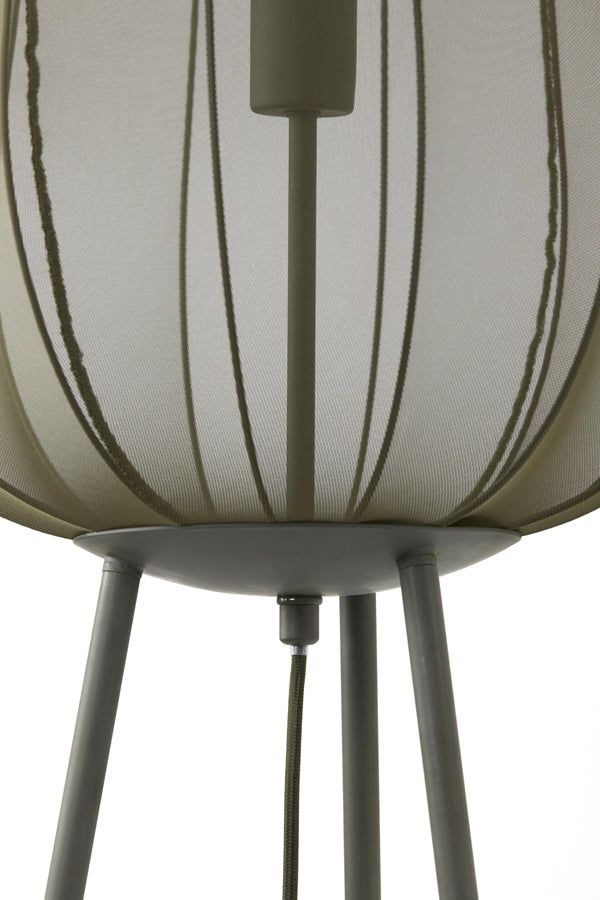 Plumeria Floor Lamp Tripod - Dark Green Finish