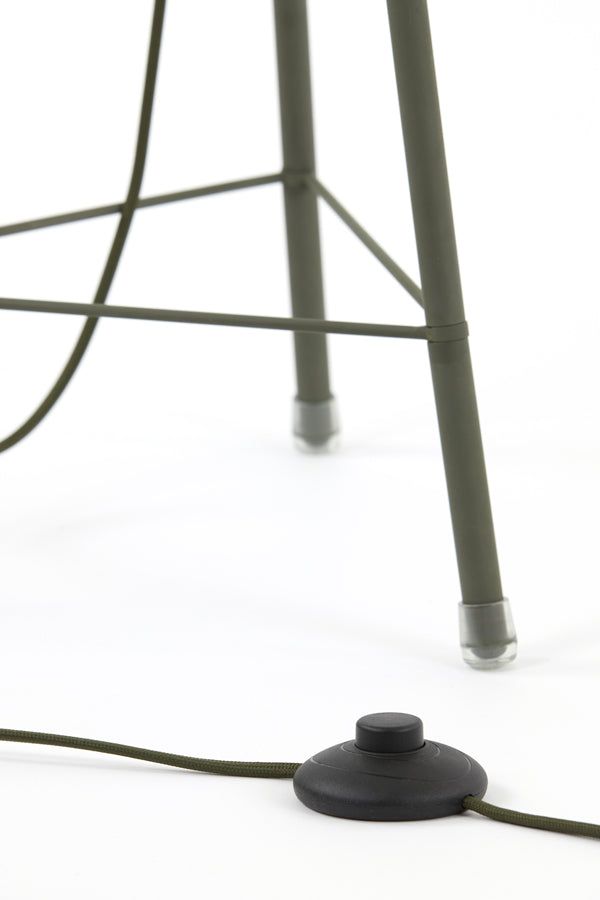 Plumeria Floor Lamp Tripod - Dark Green Finish