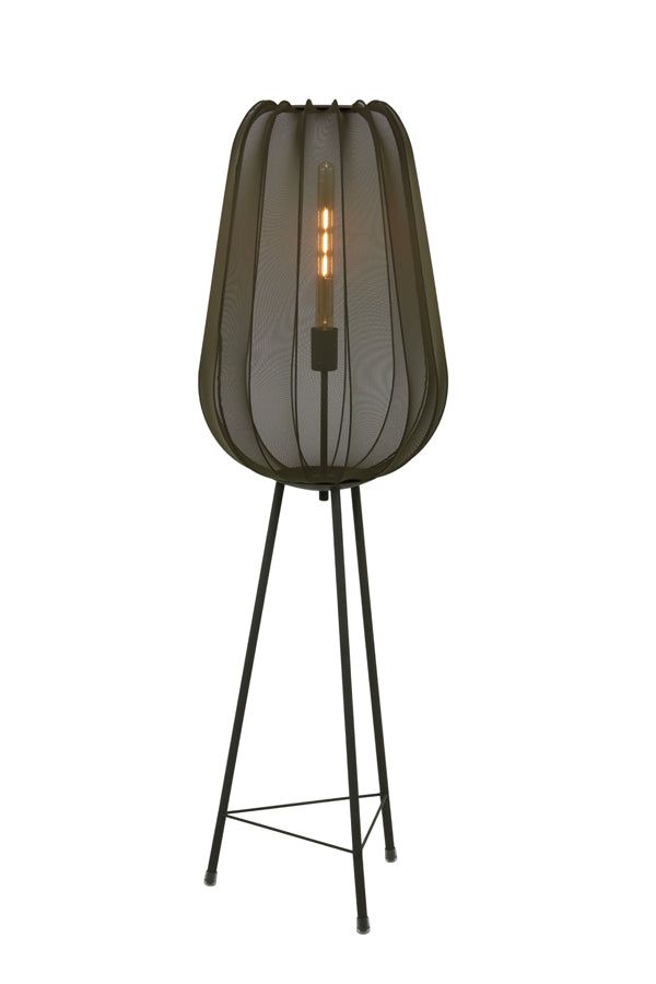 Plumeria Floor Lamp Tripod - Dark Green Finish
