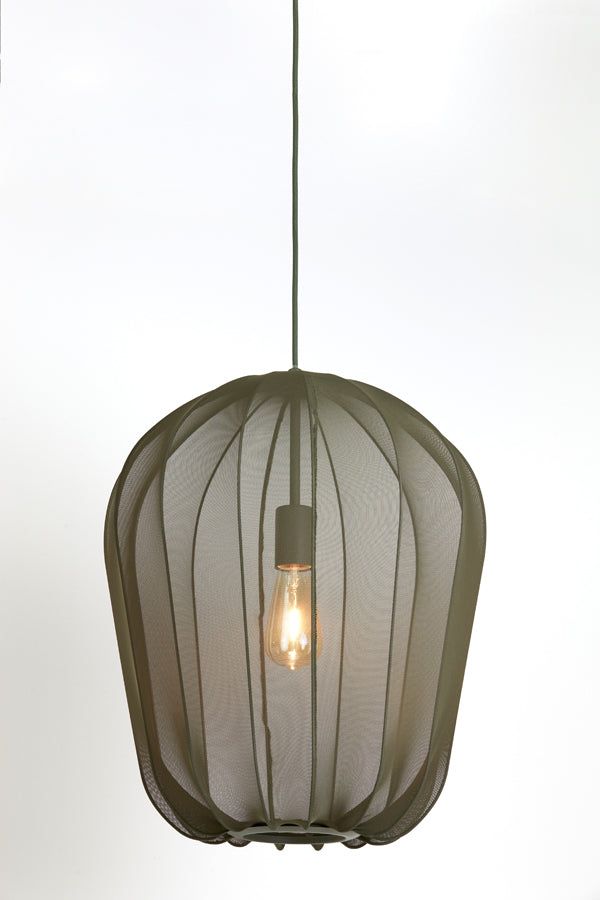 Plumeria Medium Hanging Lamp - Dark Green Finish