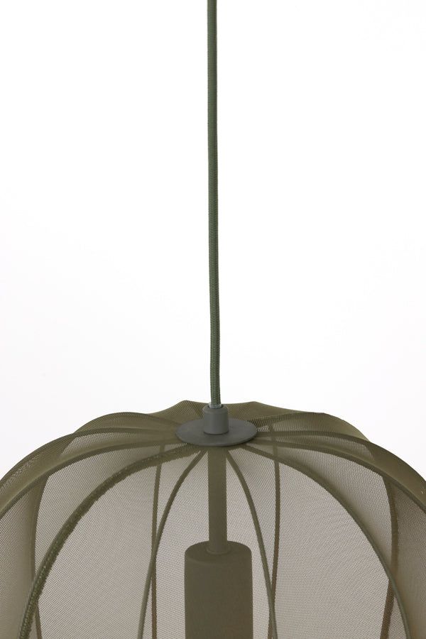 Plumeria Small Hanging Lamp - Dark Green Finish