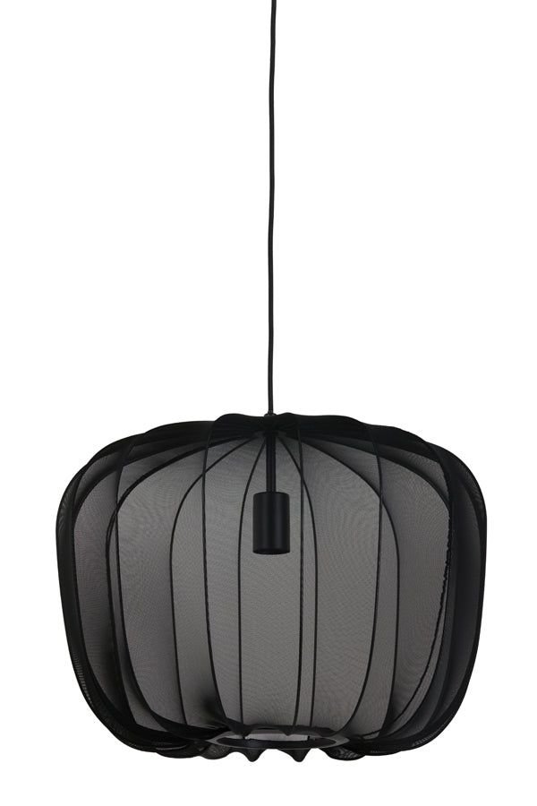 Plumeria Medium Wide Hanging Lamp - Dark Green Finish