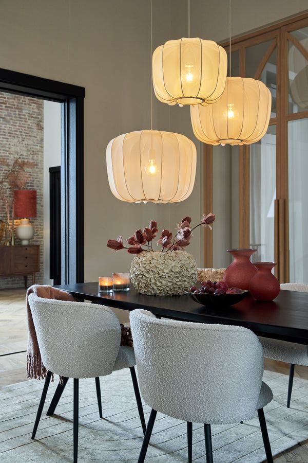 Plumeria Medium Wide Hanging Lamp - Sand Finish